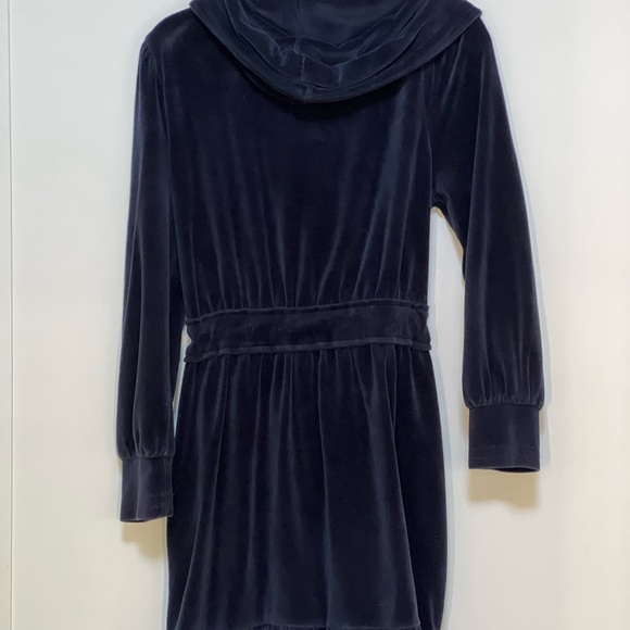 Navy blue velour robe - Picture 5 of 6